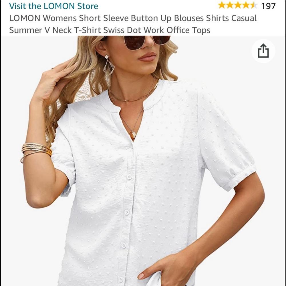 Women’s XL White Blouse-Never Worn